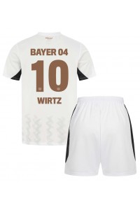 Fotbalové Dres Bayer Leverkusen Florian Wirtz #10 Dětské Venkovní Oblečení 2024-25 Krátký Rukáv (+ trenýrky)